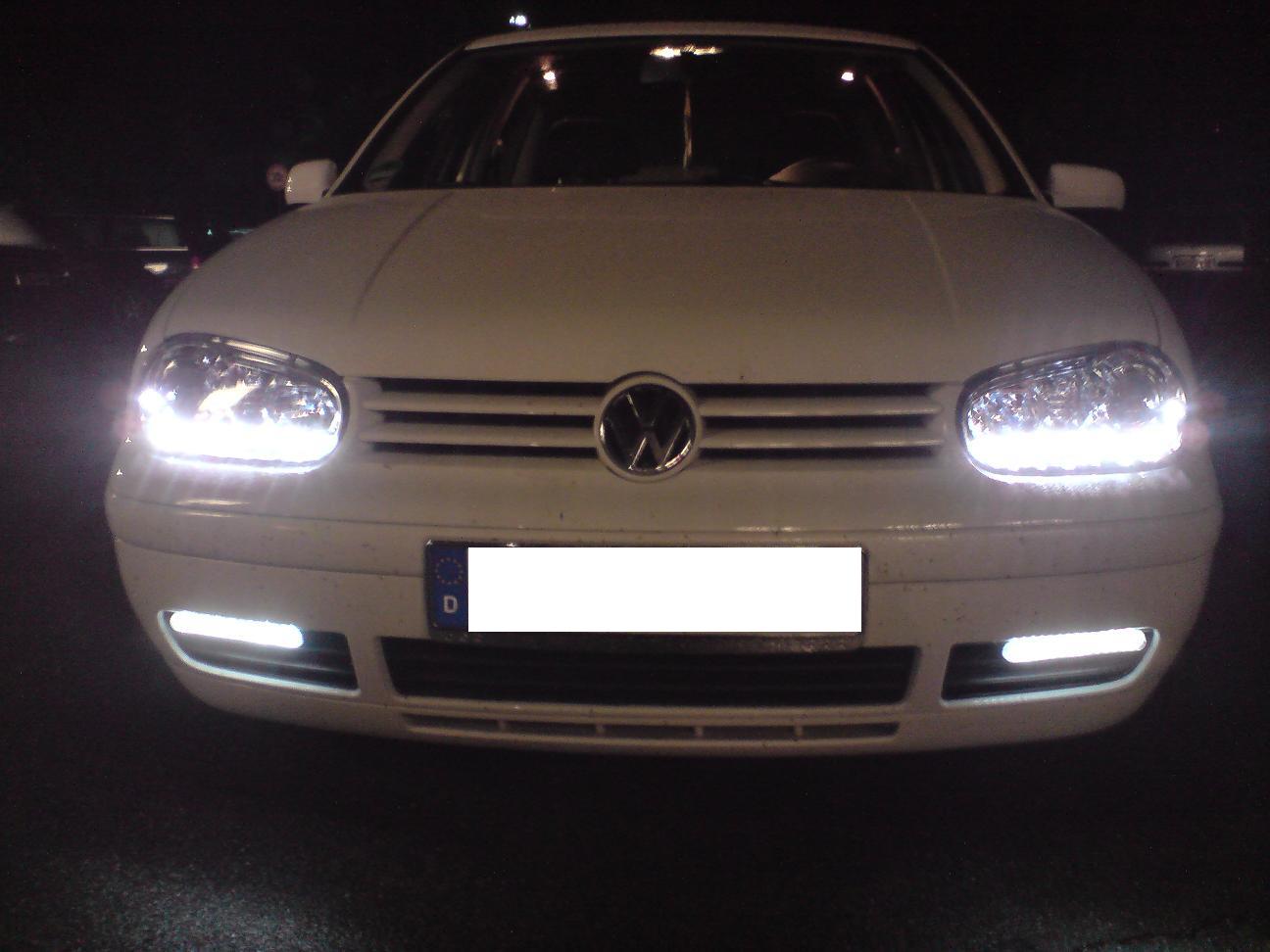 SCHEINWERFER LED TAGFAHRLICHT VW GOLF IV 4 SCHWARZ NEU eBay